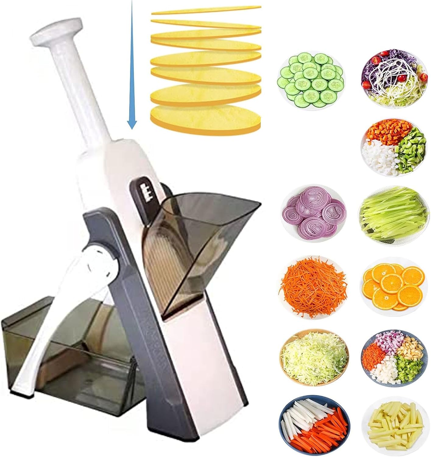 Fatiador de mandolina de cozinha multifuncional Corte de precisão facilitado